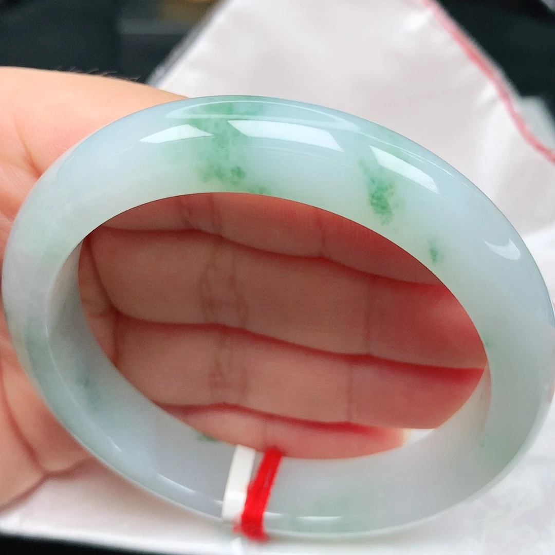 未镶嵌手镯翡翠7冰胶飘花