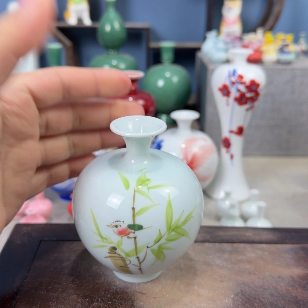 陶瓷手工小花器摆件