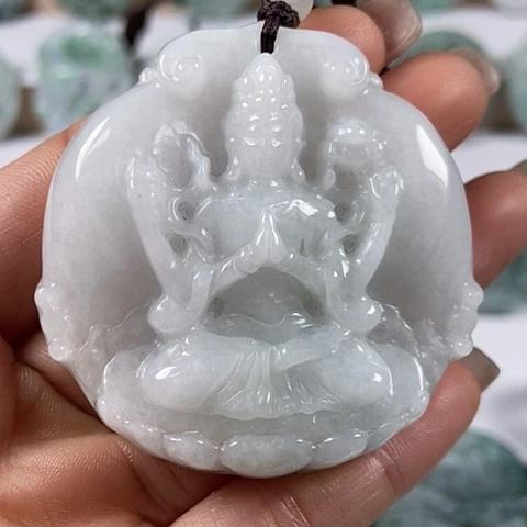 翡翠颈饰未镶嵌观音福利