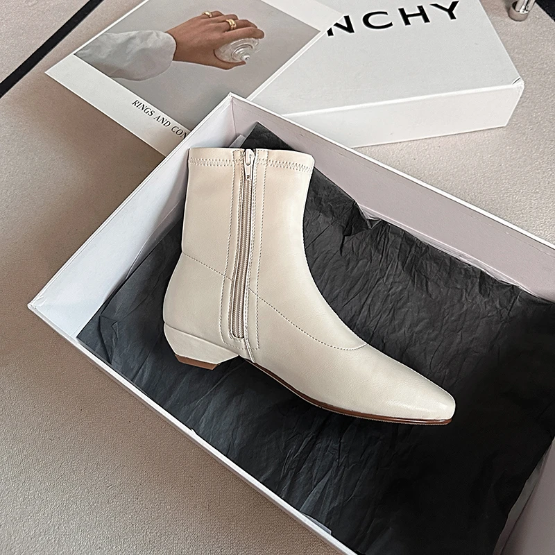 3001/3cm弹力皮短靴