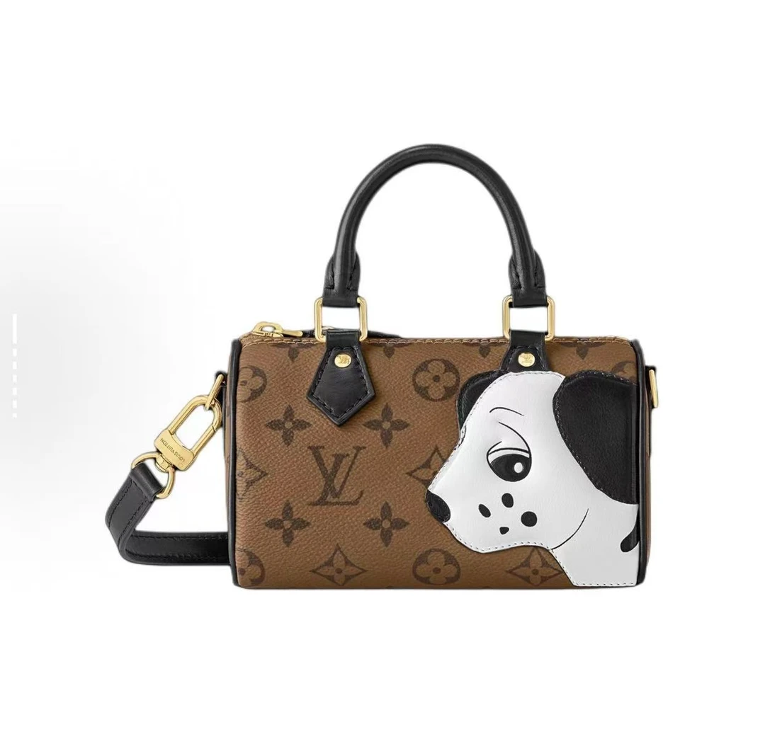 未使用 LouisVuitton/路易威登 speedy nano 小狗 斜挎包