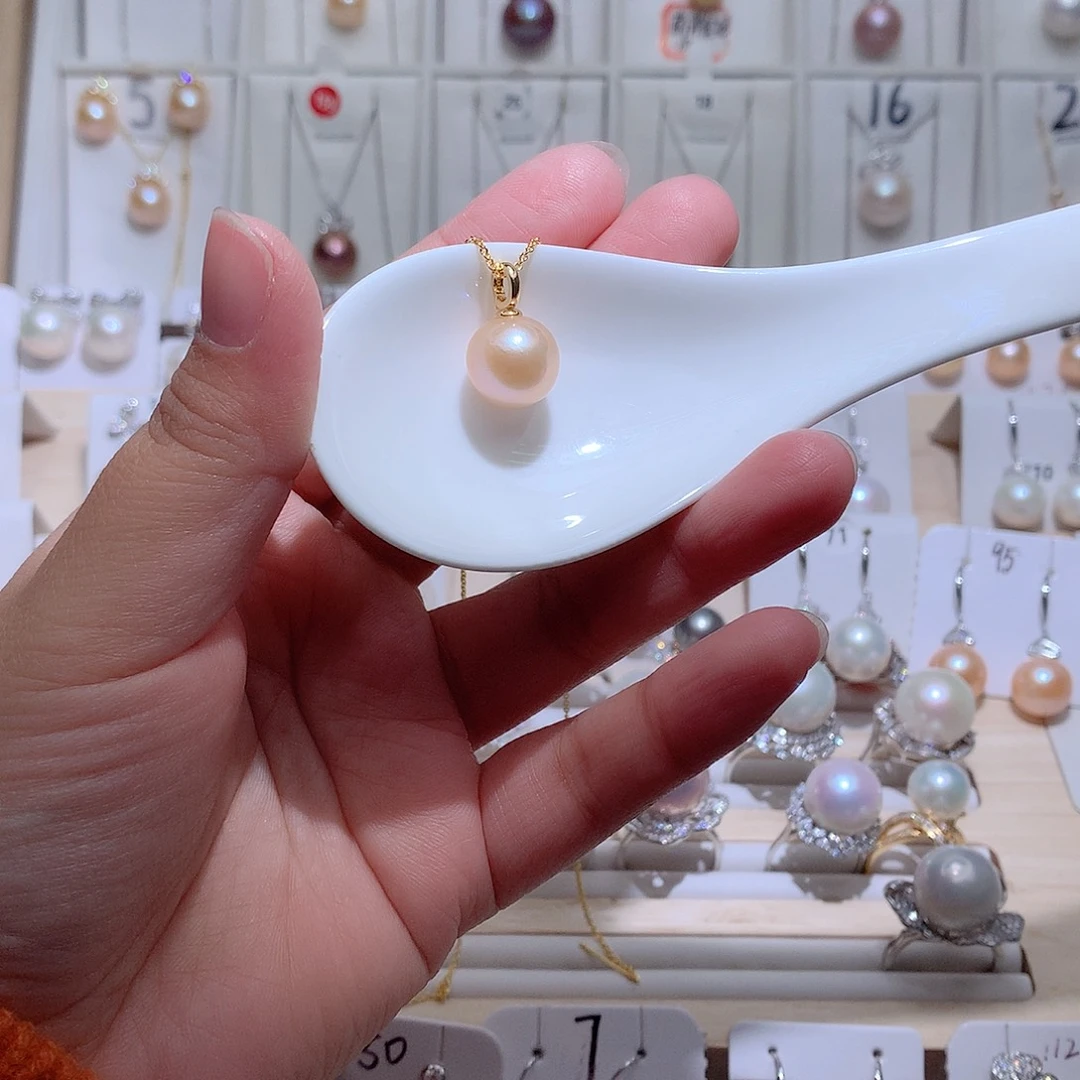 银S925镶嵌吊坠(赠链)淡水珍珠CC11.9mm