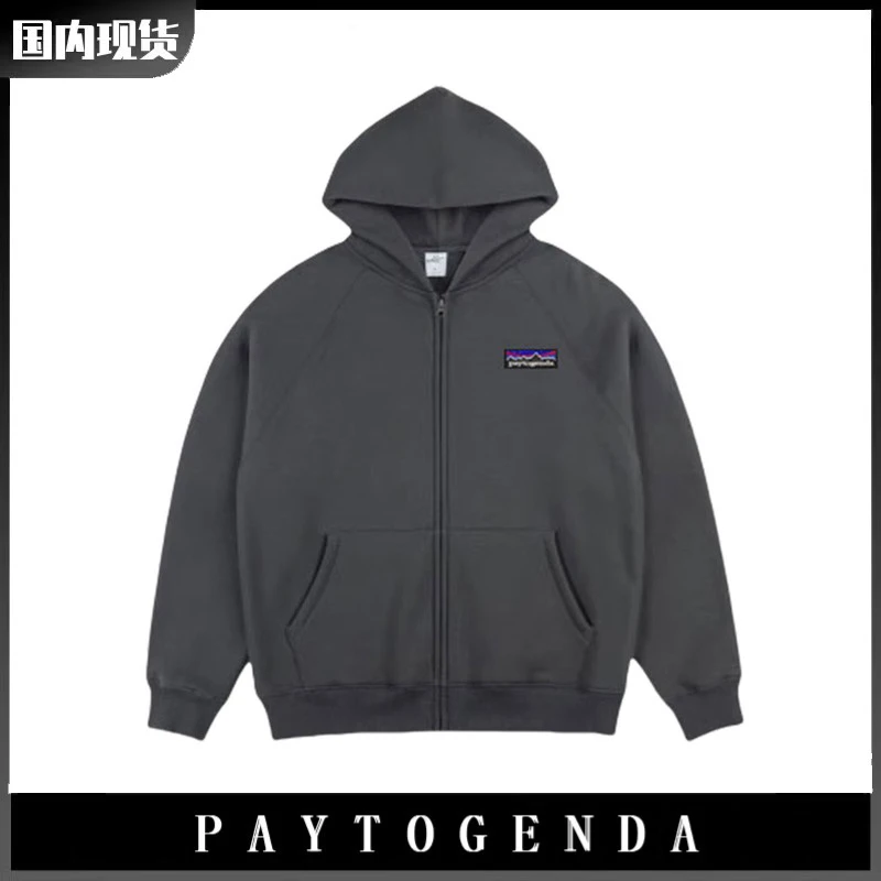 巴塔正品PAYTOGENDA潮现货秋冬季卫衣加绒帽衫插肩袖宽松百搭外套