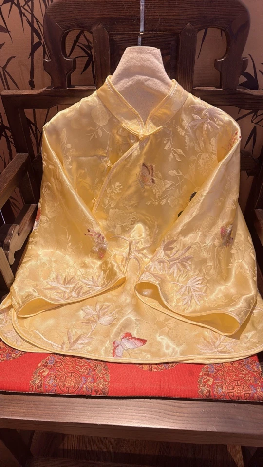 『清宛』原创设计高端重工刺绣立领百搭新中式唐装衬衫