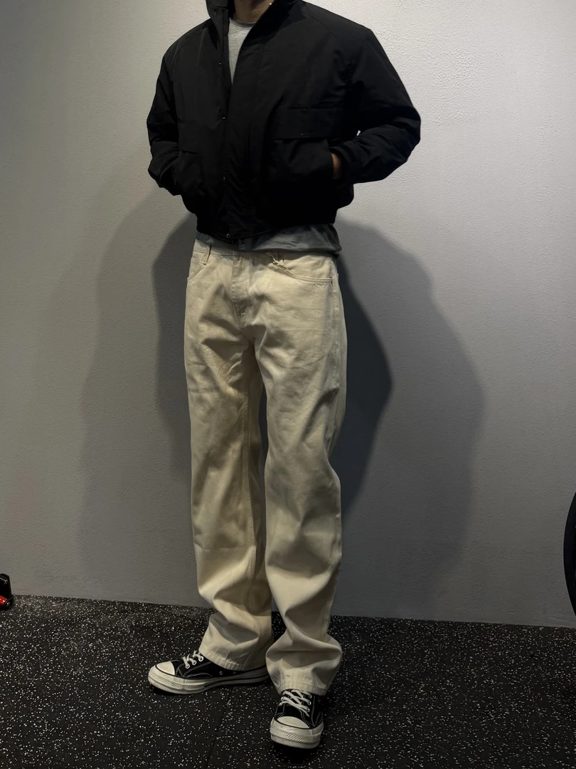 【卡秋山】白魁501康龙直筒牛仔裤美式复古cleanfit休闲百搭长裤