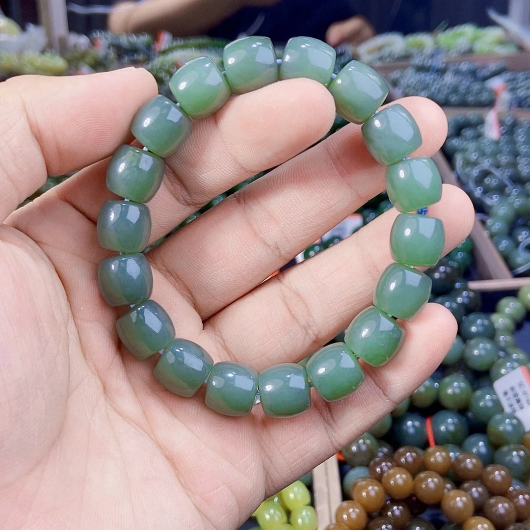 手串未镶嵌和田玉纯天然卡12新疆且末且末蓝手串多样性发一