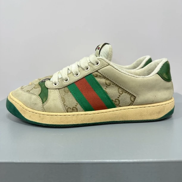 95新 GUCCI/古驰 38码 Screener 乌木色 脏脏鞋