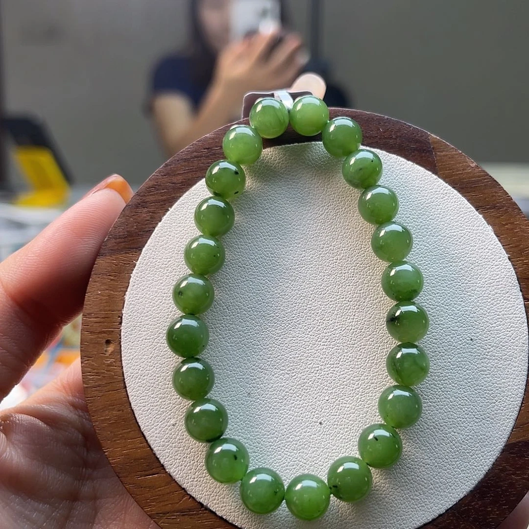 和田玉未镶嵌手串A52卡8