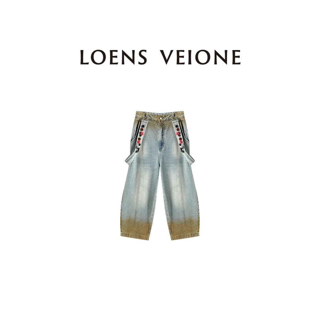 LOENS VEIONE/罗拉 2025新款纯棉 宽松背带牛仔裤25CVBG0169N