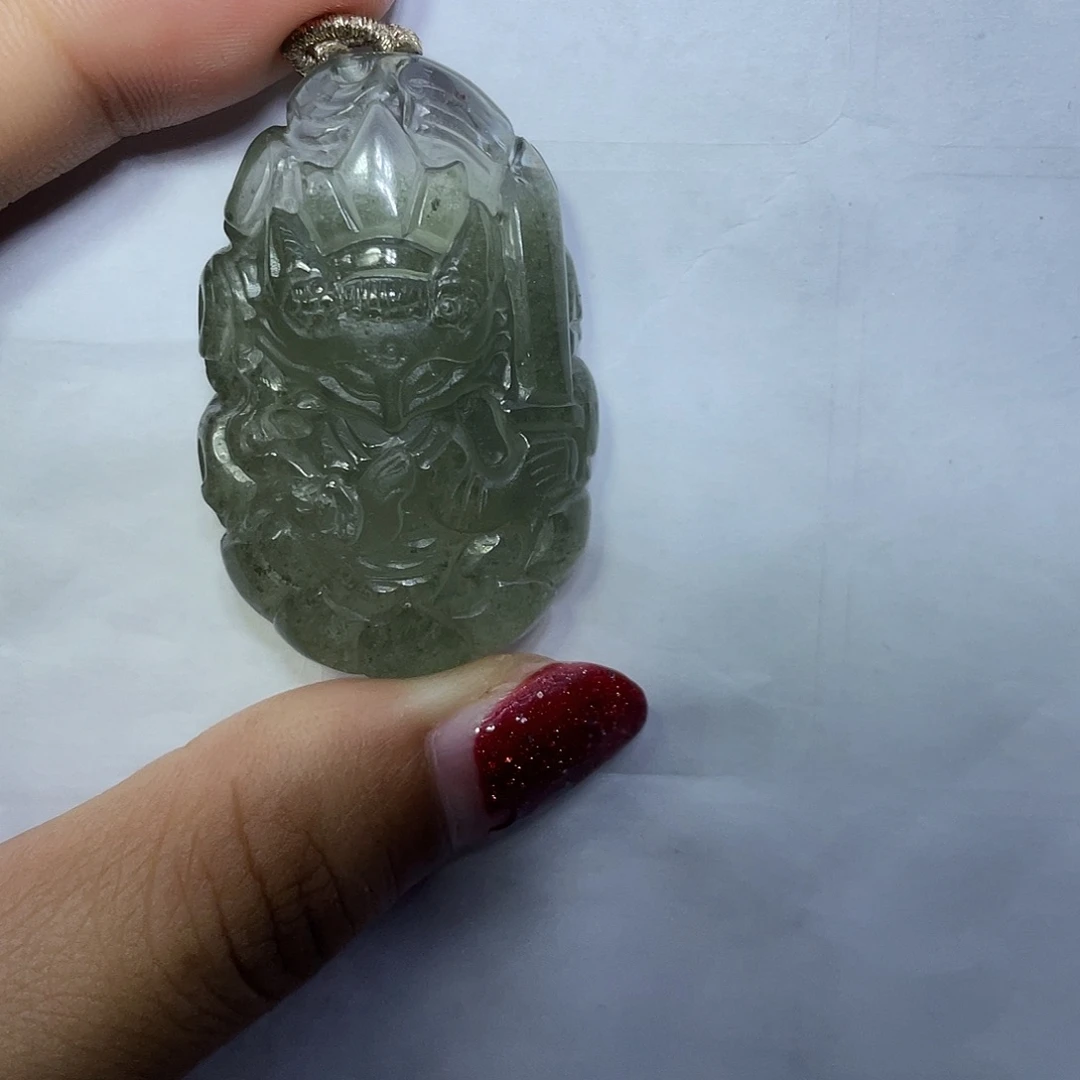 未镶嵌吊坠(不含链)水晶绿幽灵吊坠