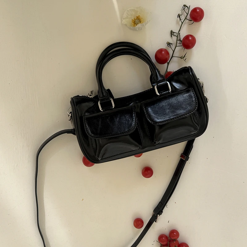 【公子雯】高智学姐 新款允真同款手提斜挎双口袋包休闲百搭通勤