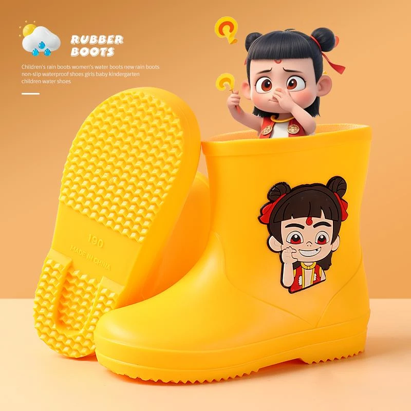 小童幼儿水鞋防水小孩女款胶鞋雨鞋儿童雨靴男童宝宝防滑女童学生