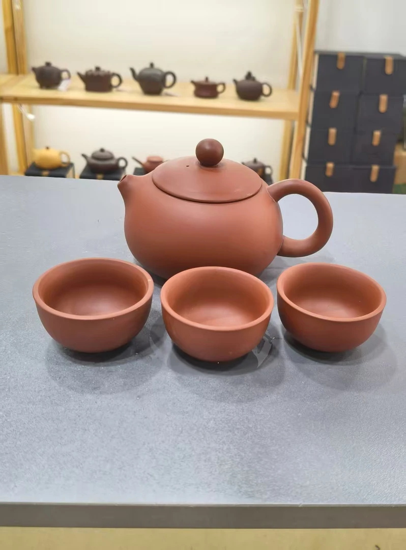 YK3144-ZN朱泥凤鸣小西施一壶三杯