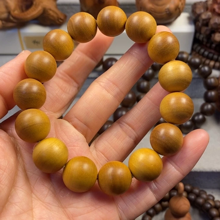 檀香木手串/手链老山檀奶香味15黄肉