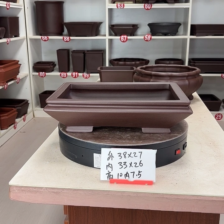 花盆紫砂朿口长方小