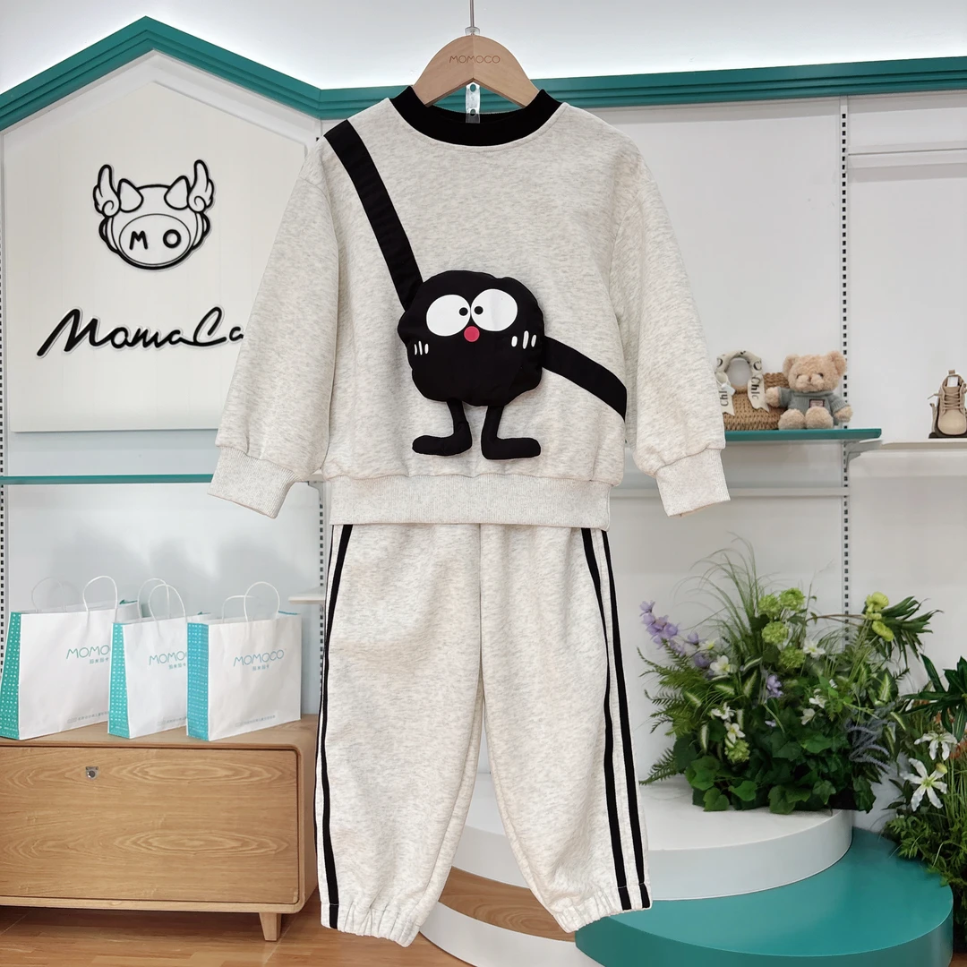 MOMOCO春秋韩版卡通两件套运动休闲套装男宝77330578005