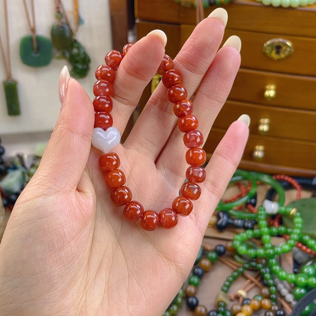 南红玛瑙未镶嵌手链