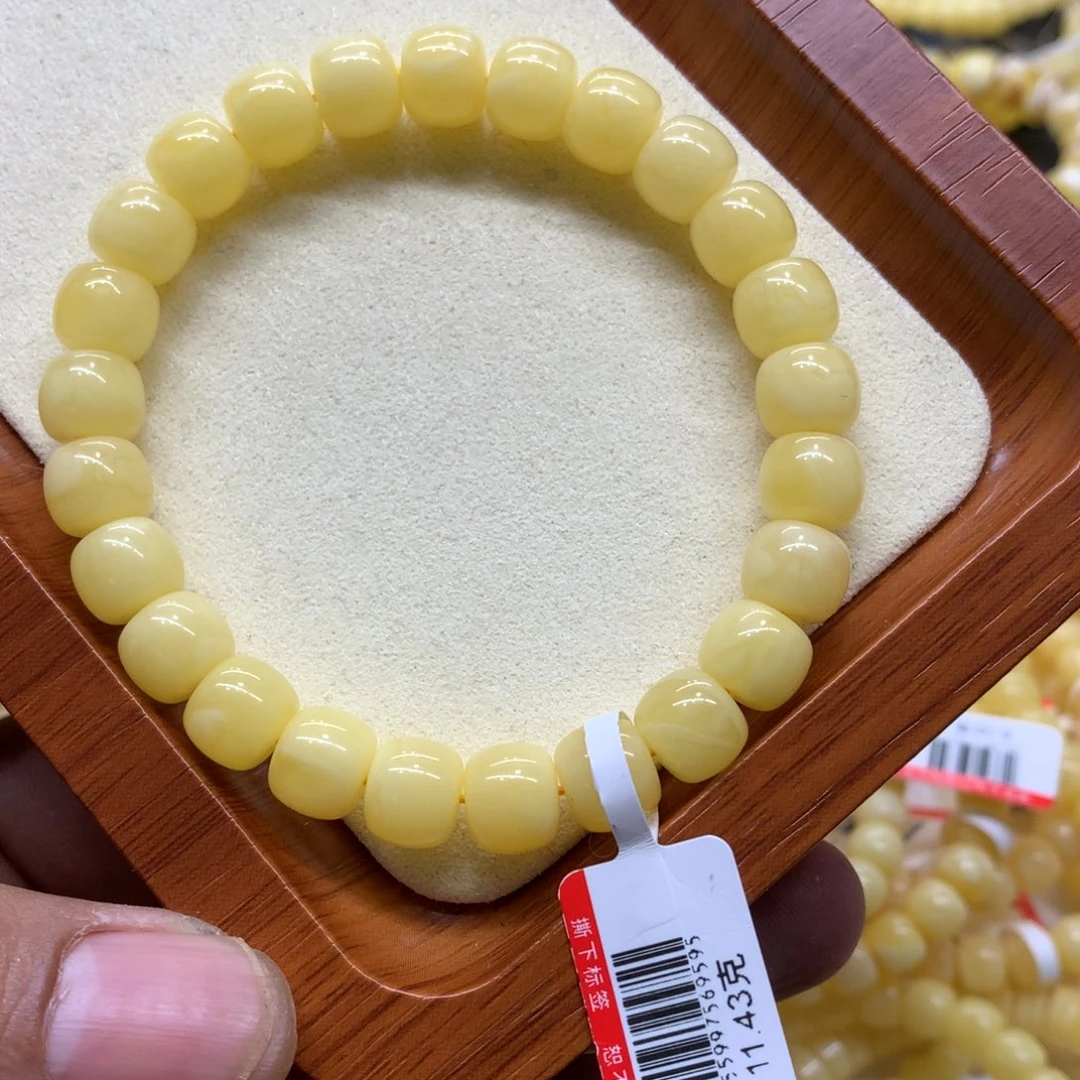 金***.蜜蜡未镶嵌手链蜜蜡