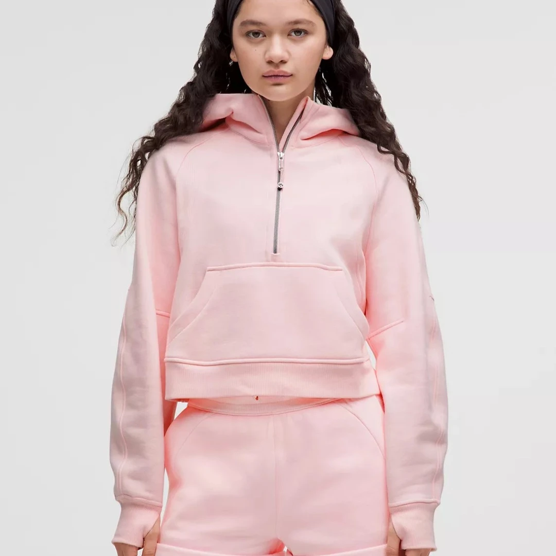 lululemon/露露乐蒙Scuba连帽宽松半拉链卫衣长袖春季女款