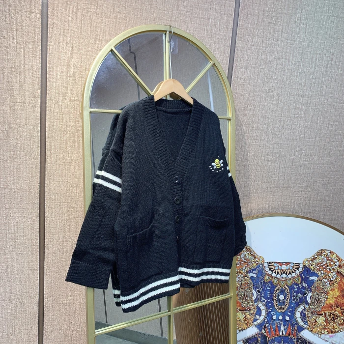 QQ079孕妇黑色毛衣开衫90-140