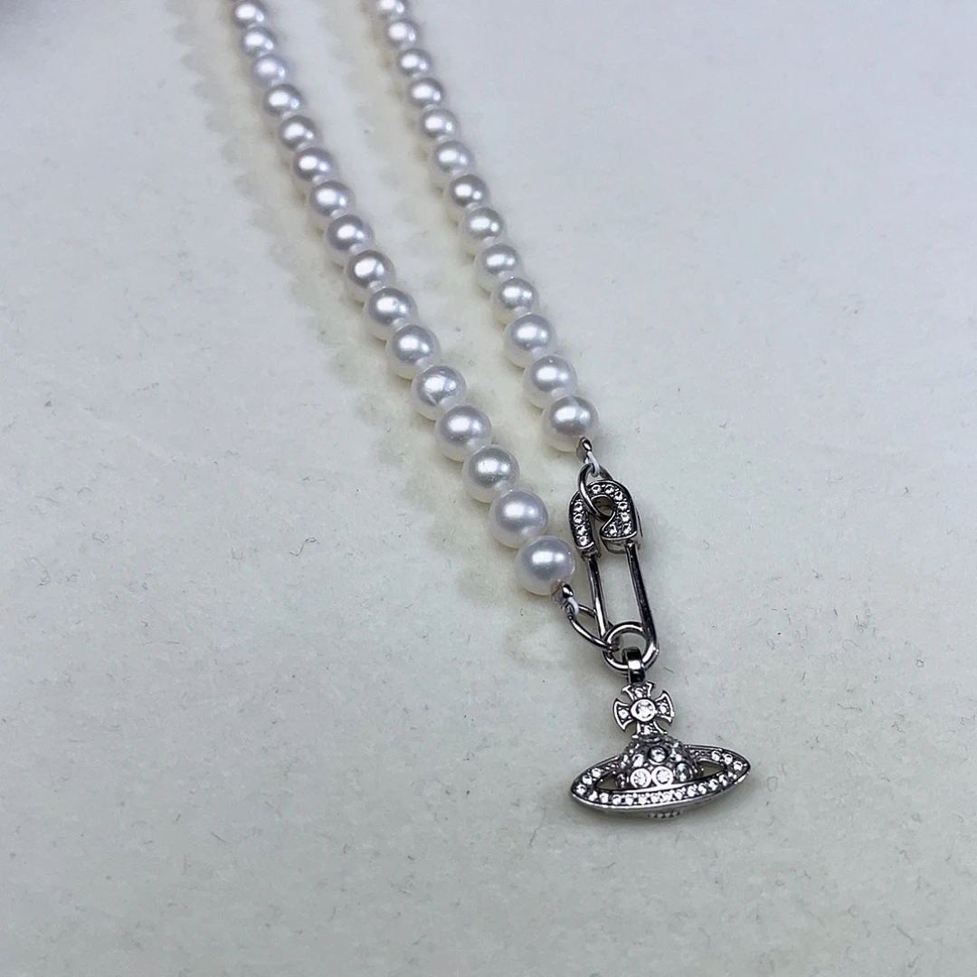 未镶嵌颈饰淡水珍珠西太后土星系列设计款