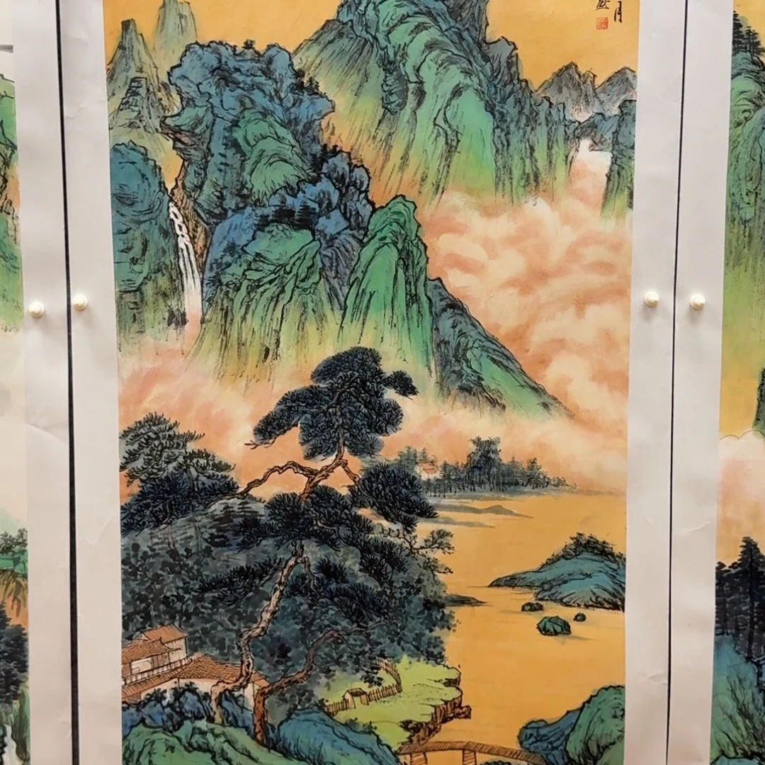 国画四尺作品山水作品
