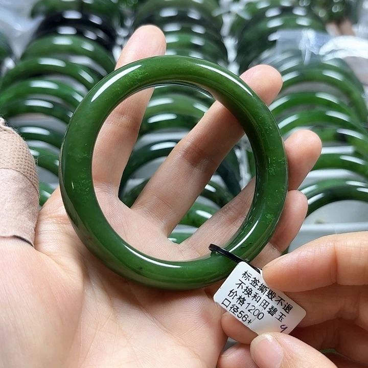 和田玉（碧玉）未镶嵌手镯正圈56