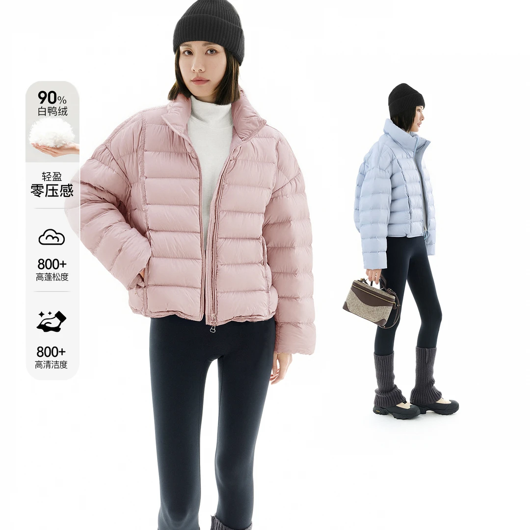 CLOUDSPACE/云上生活【面包树】90白鸭绒排骨羽绒服2025冬外套女