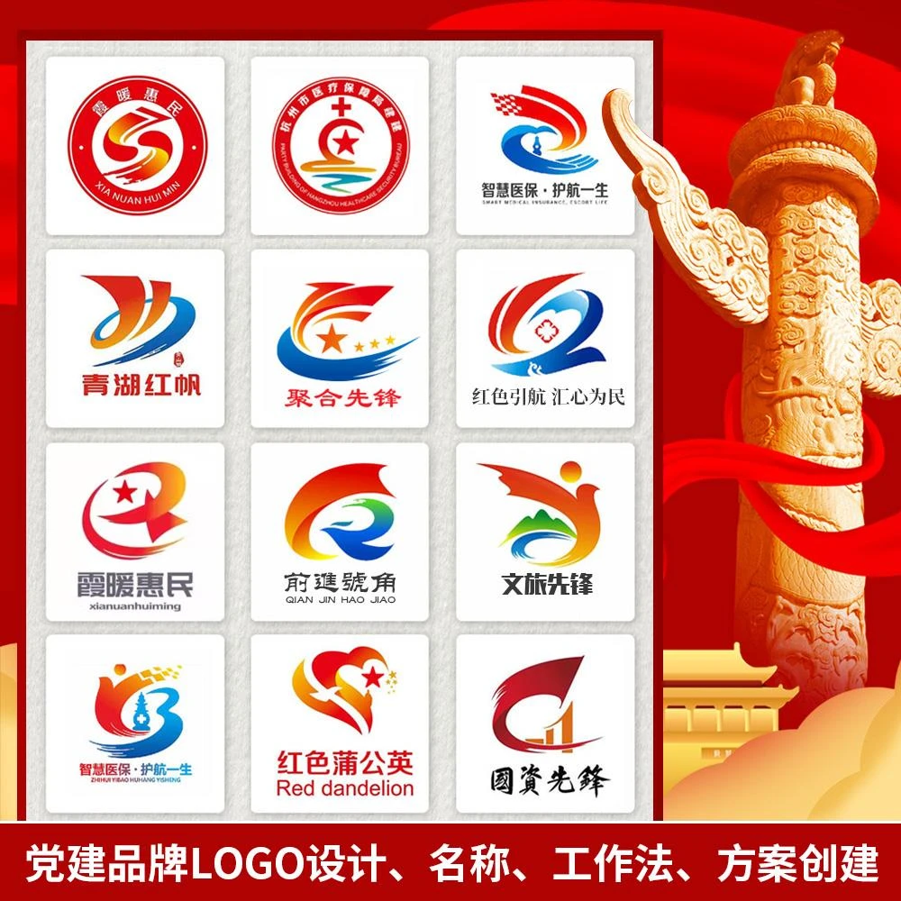 党建品牌设计党建LOGO设计方案创建品牌名称命名支部标语标识引领