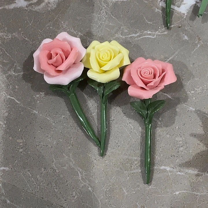 瓷片纯手工陶瓷花摆件瑕