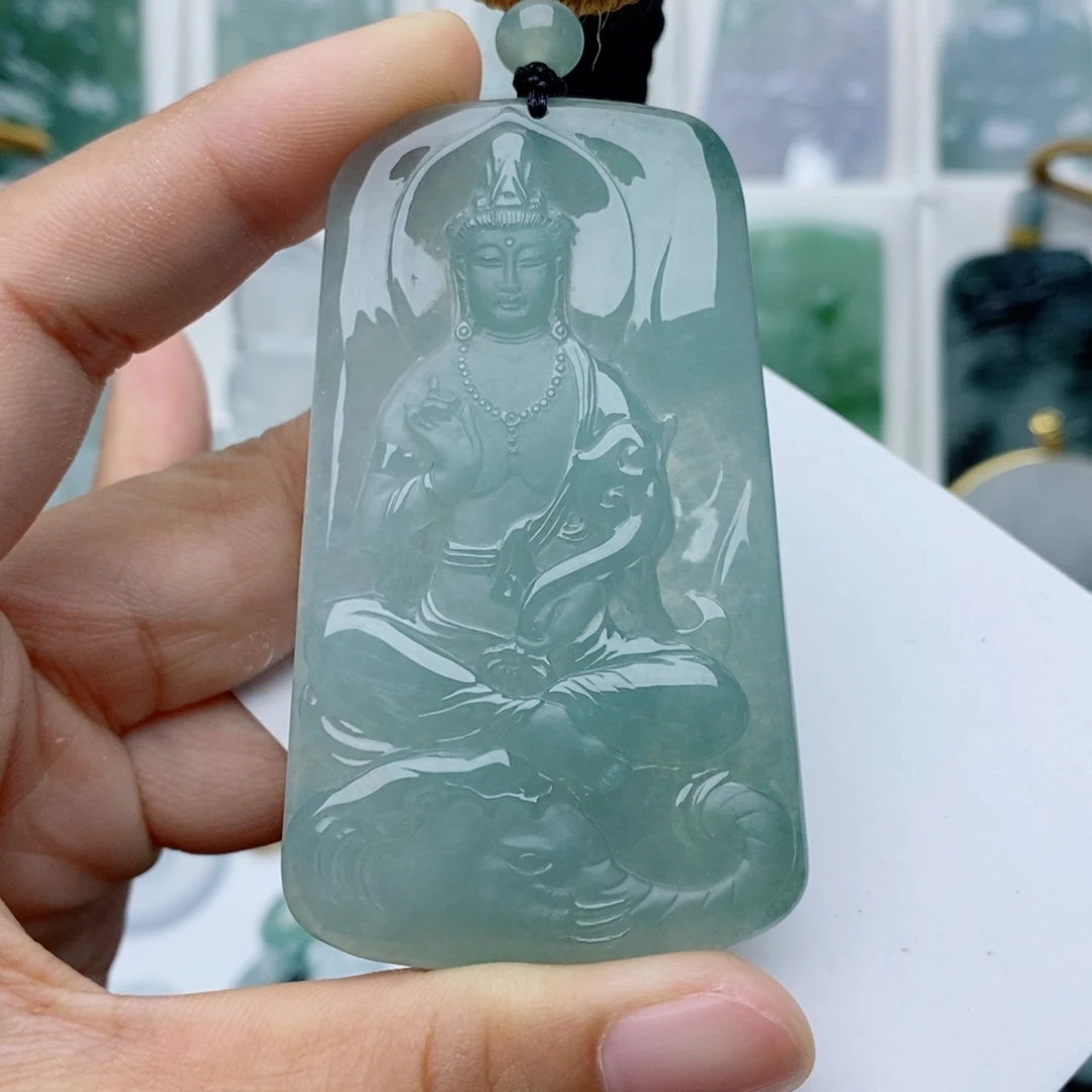 翡翠未镶嵌颈饰普贤