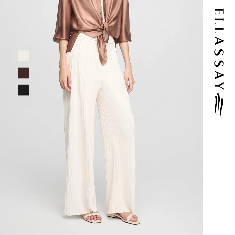 ELLASSAY歌力思2025新款时尚简约系直筒休闲裤女EWE362K04700