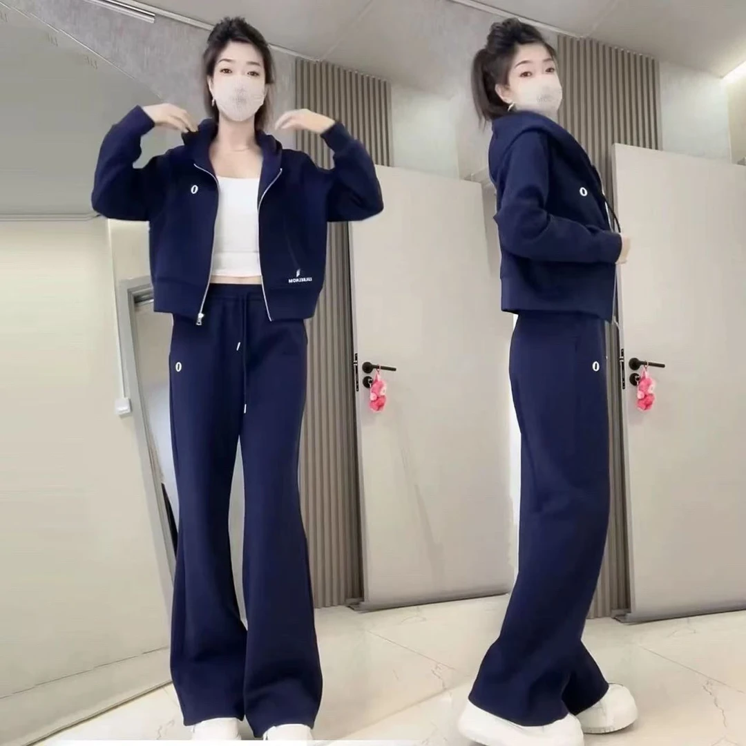 【欧货原单】 韩版休闲运动套装连帽卫衣裤子2件套2583