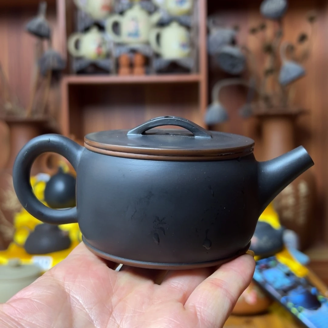 建水紫陶黑色汉瓦微瑕