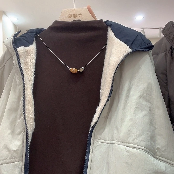 大瑶瑶同款咖色加绒打底儿