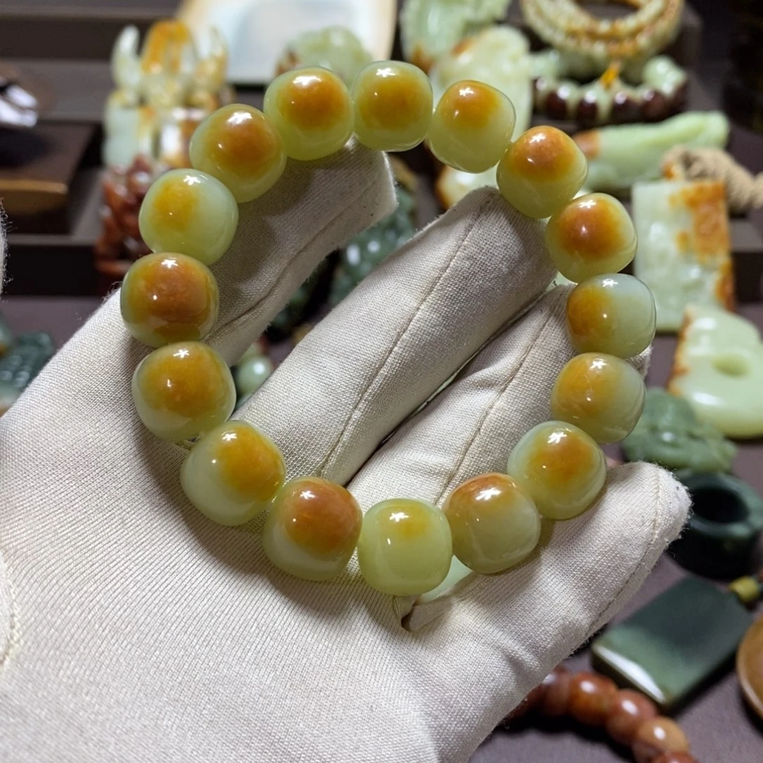 透闪石质玉未镶嵌手链14