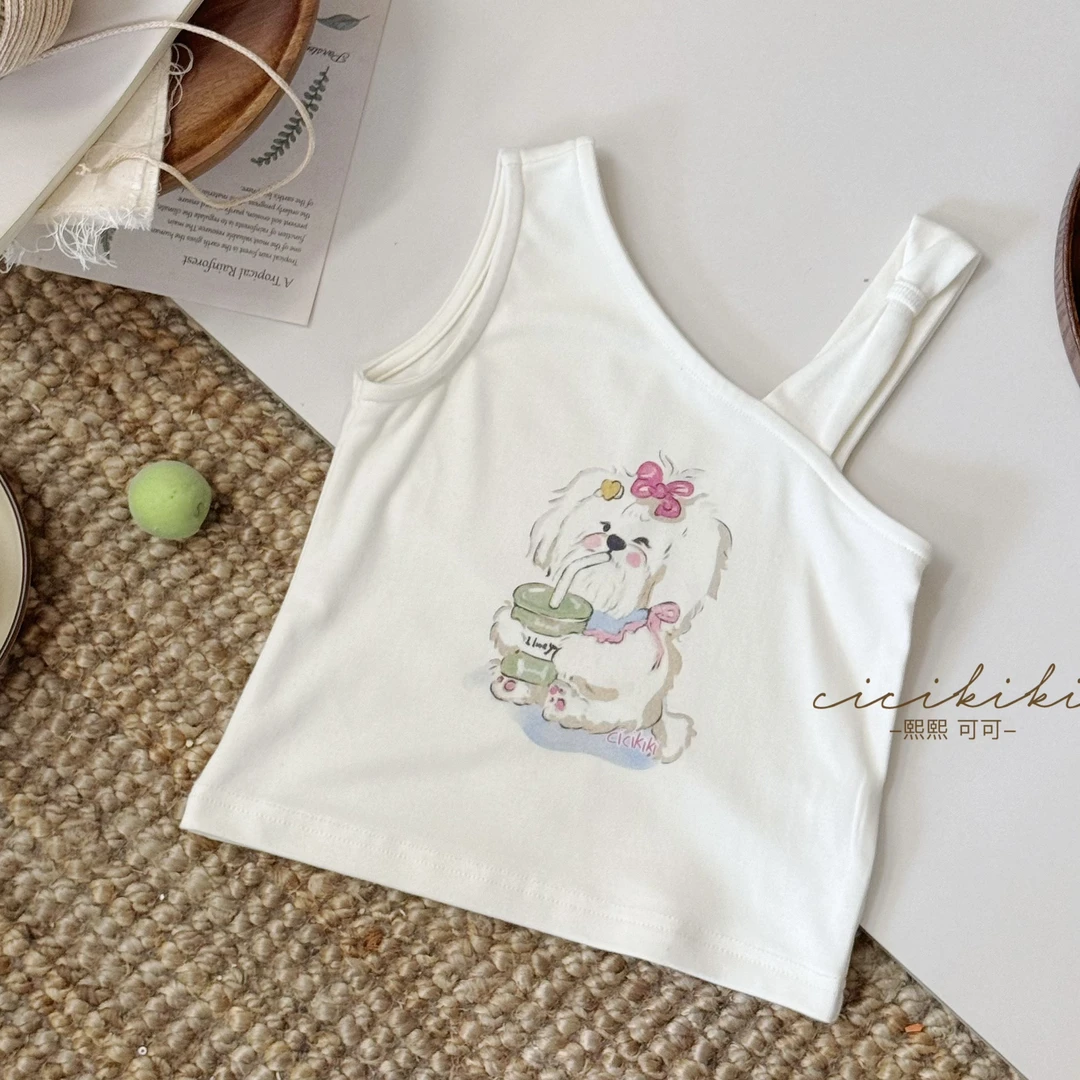 【忘忧岛】2025女童童装夏百搭优雅无袖儿童上衣 熙熙可可BX2529