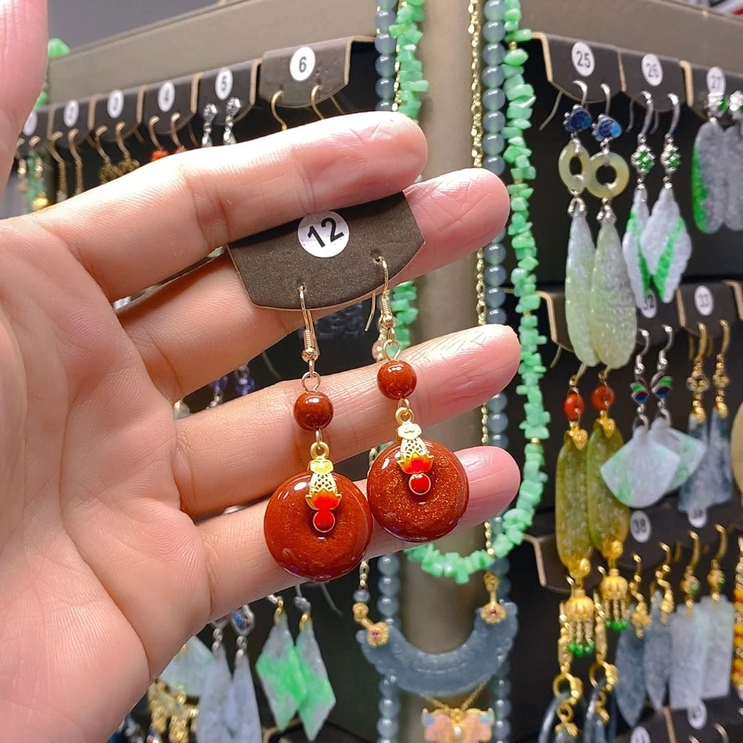 未镶嵌翡翠耳饰翡翠