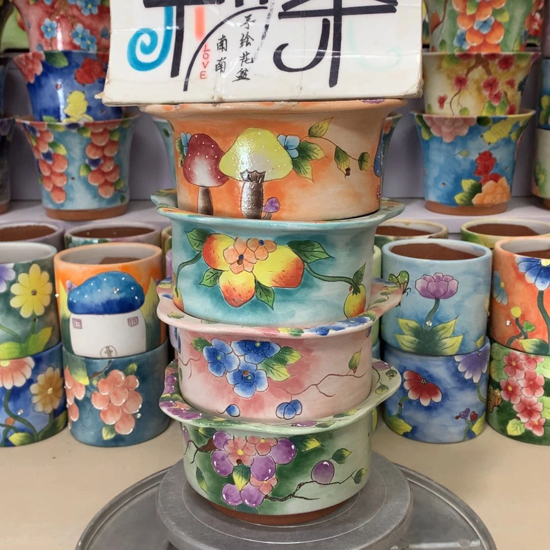 福利花盆，手绘花盆