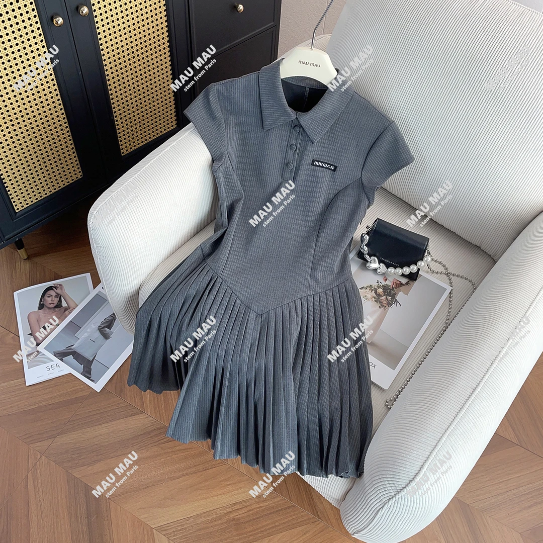 现货法式气质连衣裙女夏季新款梨型身材减龄收腰短裙DY4158