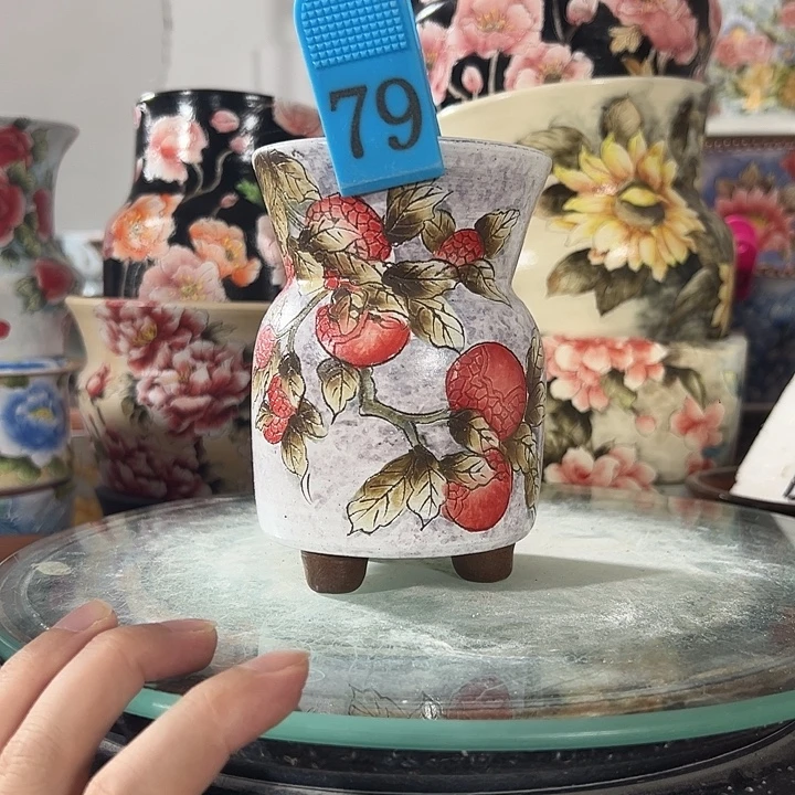 景德镇幸运花盆手绘韩式花盆