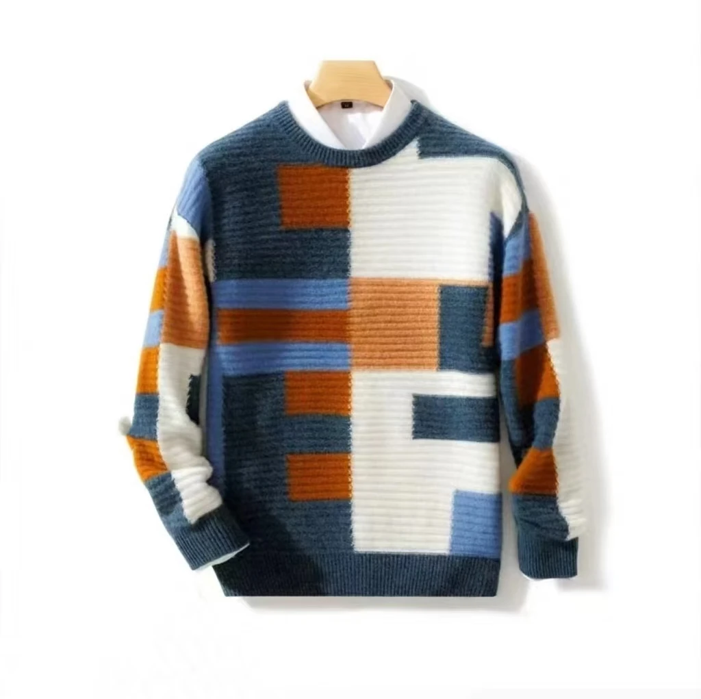 衫常规款厚款加厚毛衣保暖加绒加厚款秋冬圆领