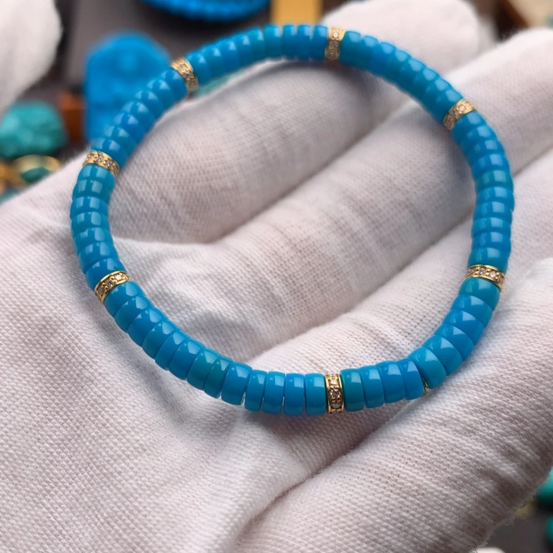 绿松石18K金镶嵌发饰