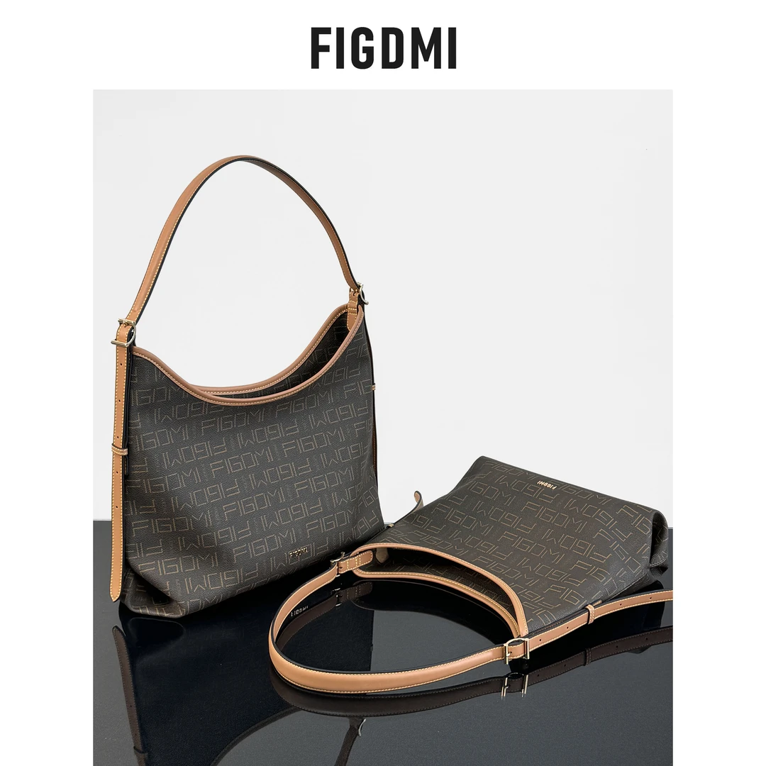 FIGDMI/菲格迪迈托特包通勤包防刮斜挎包印花小众休闲时尚单肩F37