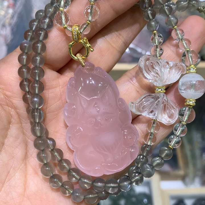 水晶颈饰未镶嵌天然