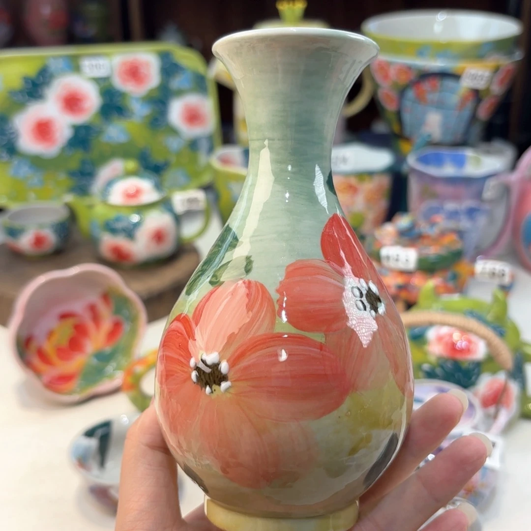 景德镇手绘高温釉下彩陶瓷茶具
