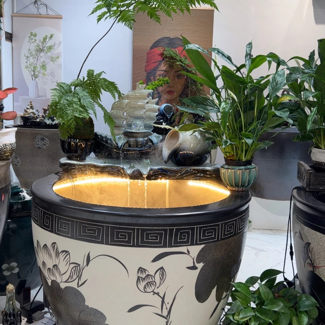 陶瓷景德镇陶瓷流水摆件