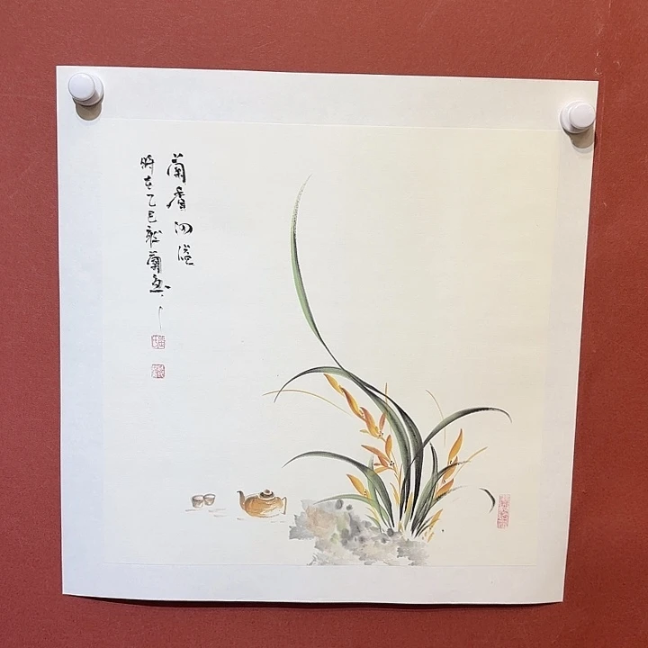 国画听兰老师花鸟