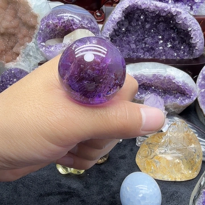 紫晶未镶嵌珠宝半成品