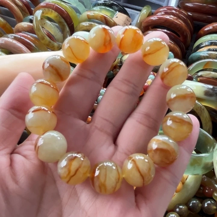 蛇纹石玉未镶嵌手链